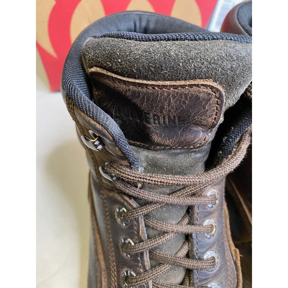 Wolverine Floorhand WP 6in Steel Toe Waterproof Work Boots Dark Brown  Mens